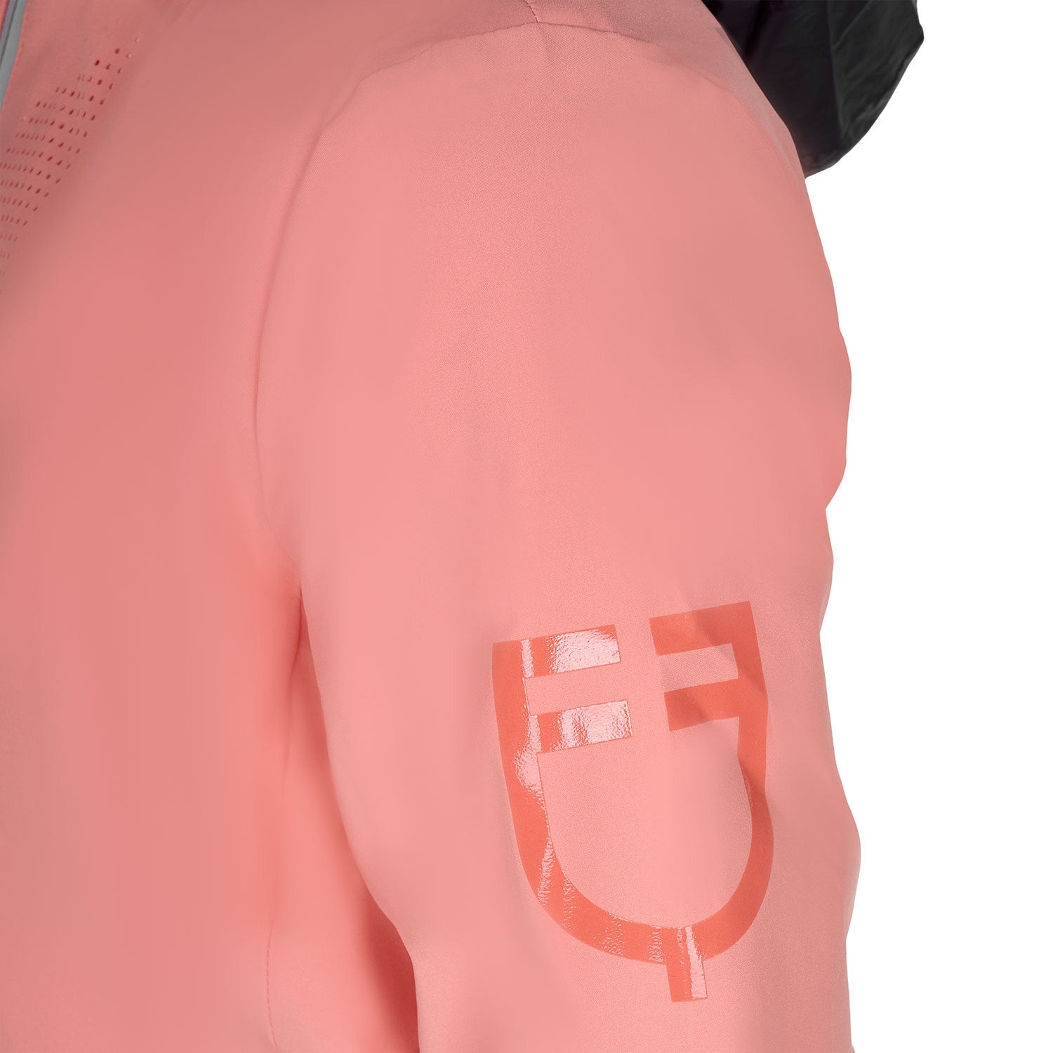 Softshell unisex para niños con logo en la espalda Equestro - Desert Flower (15-1435)/Harbor Mist