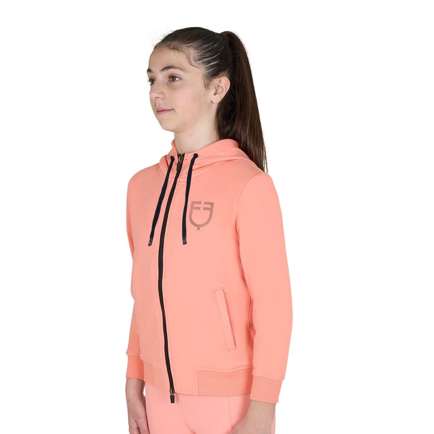 Sudadera infantil unisex con capucha y cremallera frontal Equestro - Desert Flower