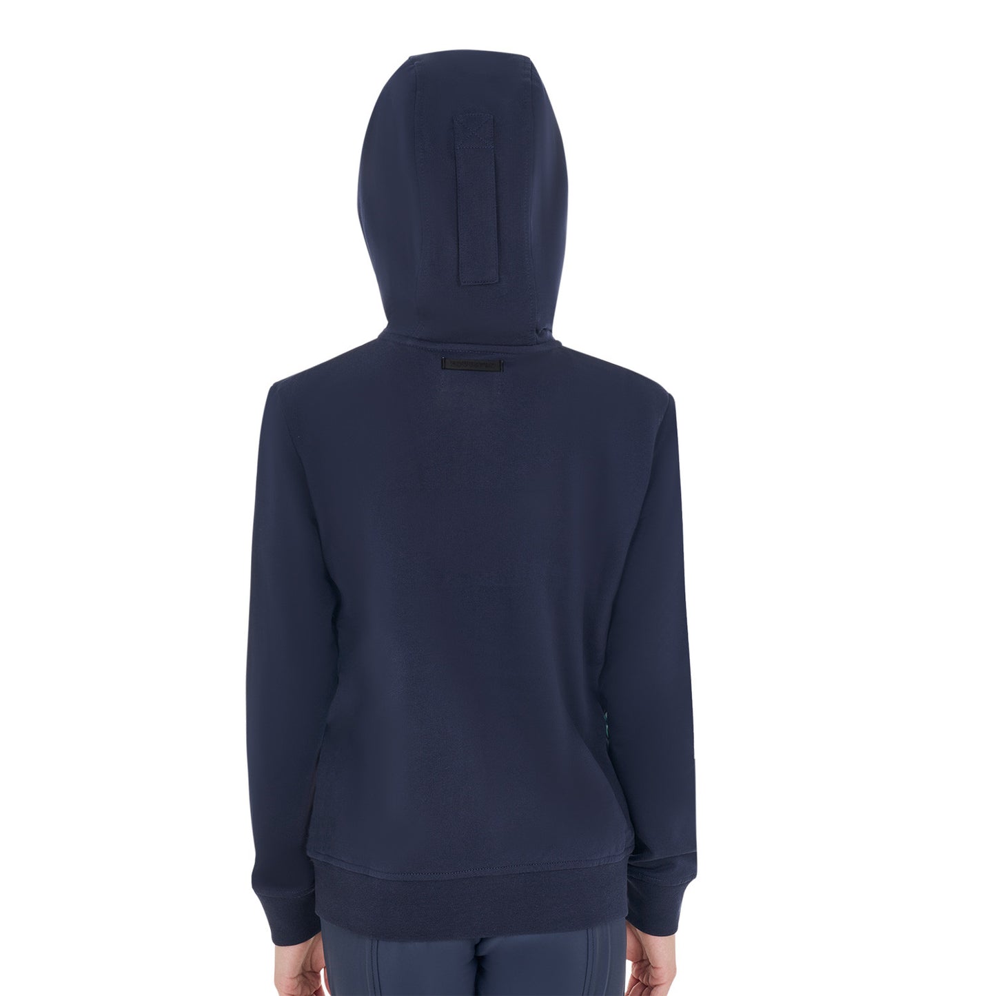 Sudadera infantil unisex con capucha y cremallera frontal Equestro - Navy Blazer