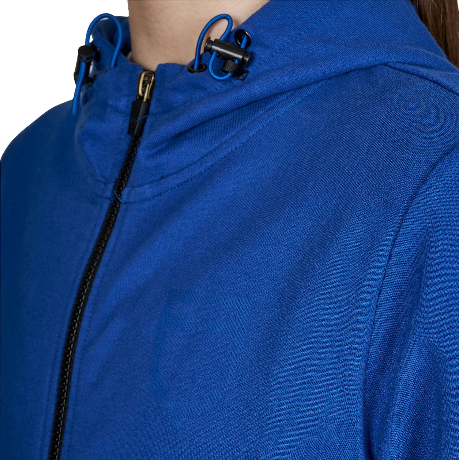 Sudadera infantil unisex con capucha y cremallera frontal Equestro - Blue Quartz