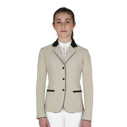 Chaqueta infantil unisex concurso cremallera y botones Equestro - Oxford Tan