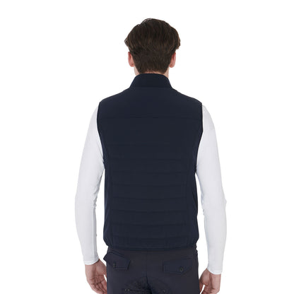Chaleco de hombre en tejido técnico transpirable Equestro - Azul marino