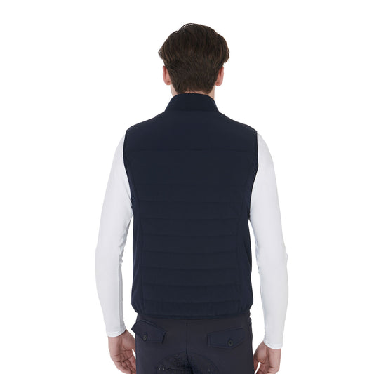 Chaleco de hombre en tejido técnico transpirable Equestro - Azul marino