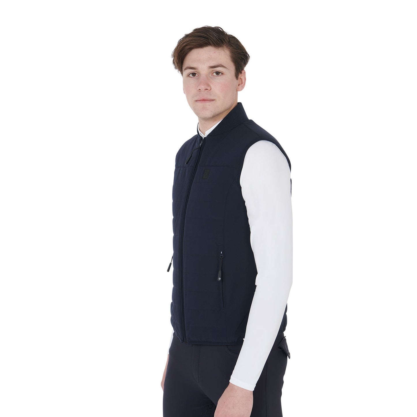 Chaleco de hombre en tejido técnico transpirable Equestro - Azul marino