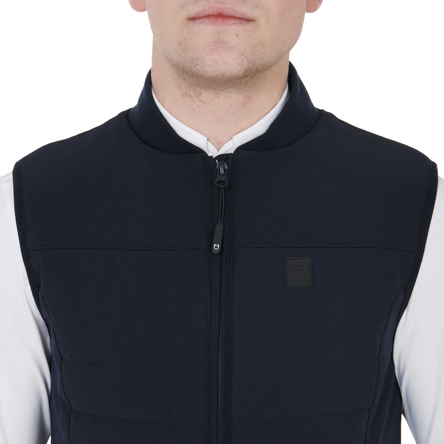 Chaleco de hombre en tejido técnico transpirable Equestro - Azul marino