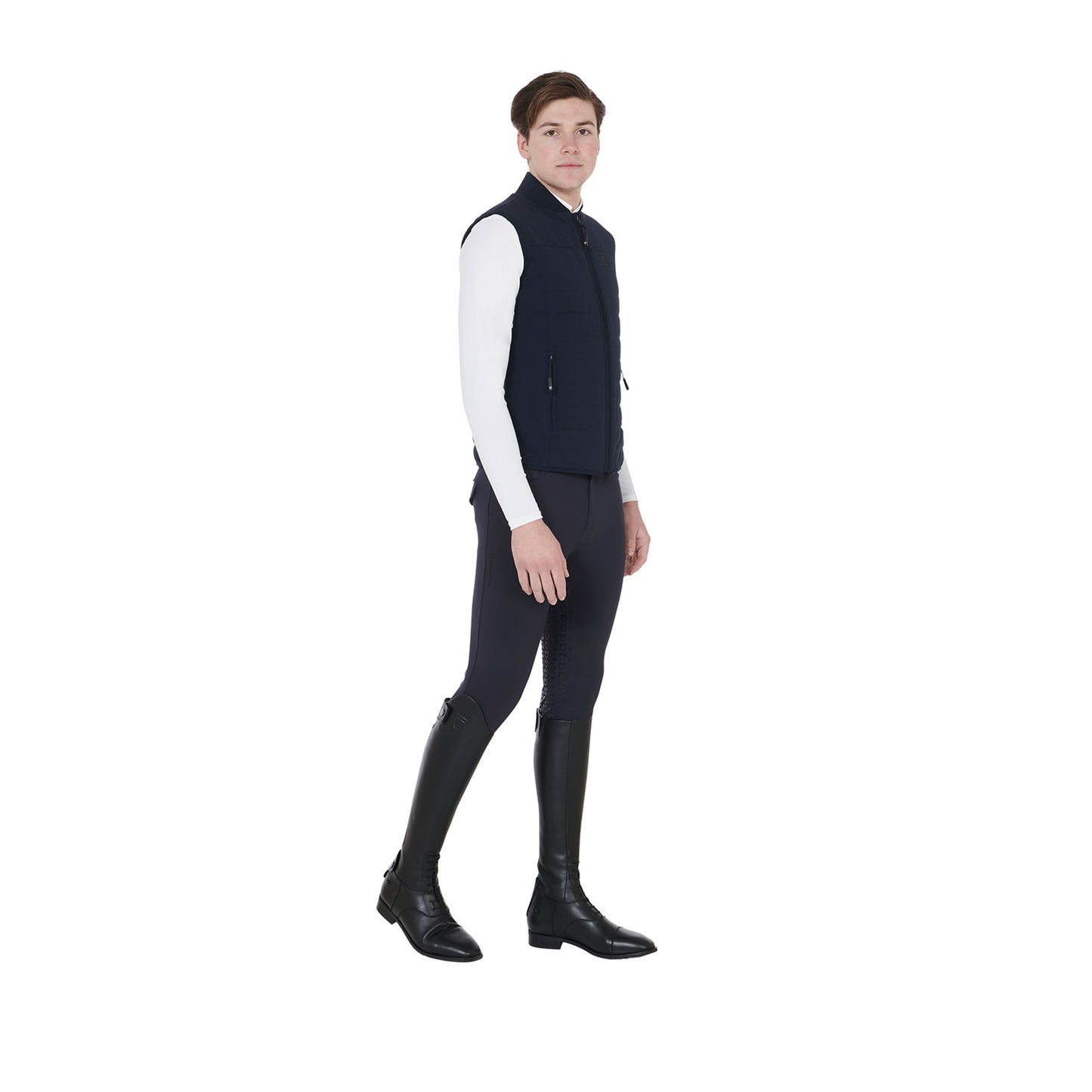 Chaleco de hombre en tejido técnico transpirable Equestro - Azul marino