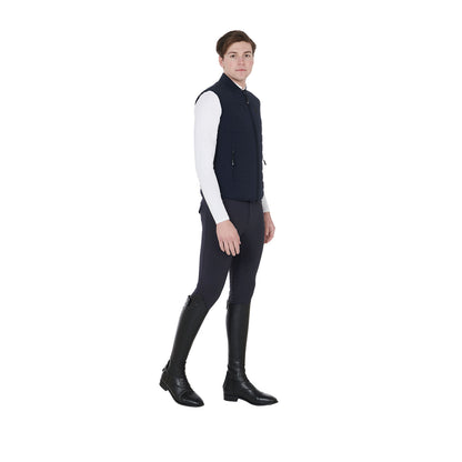 Chaleco de hombre en tejido técnico transpirable Equestro - Azul marino