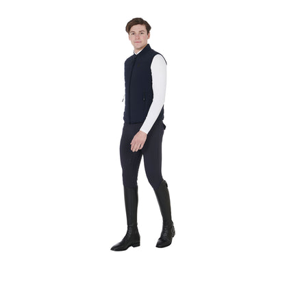 Chaleco de hombre en tejido técnico transpirable Equestro - Azul marino