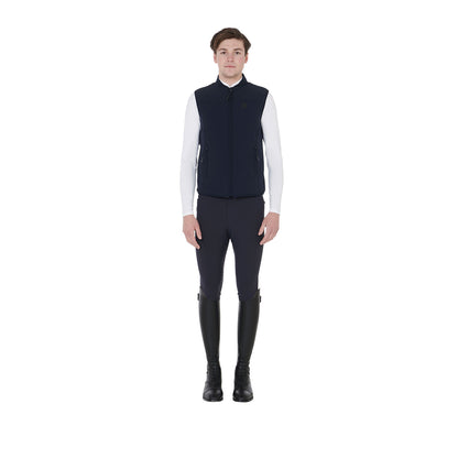 Chaleco de hombre en tejido técnico transpirable Equestro - Azul marino