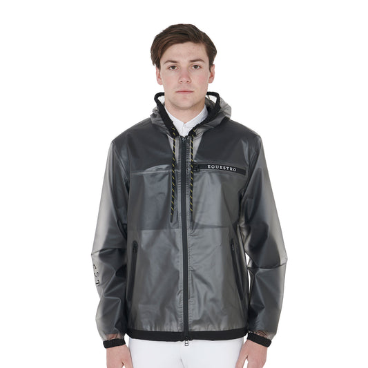 Impermeable de hombre en tejido técnico transparente Equestro