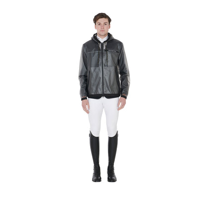 Impermeable de hombre en tejido técnico transparente Equestro - Gris