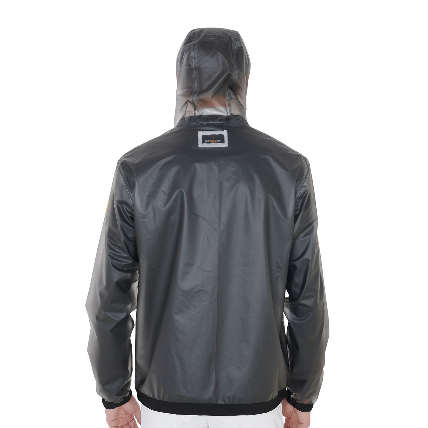 Impermeable de hombre en tejido técnico transparente Equestro - Gris