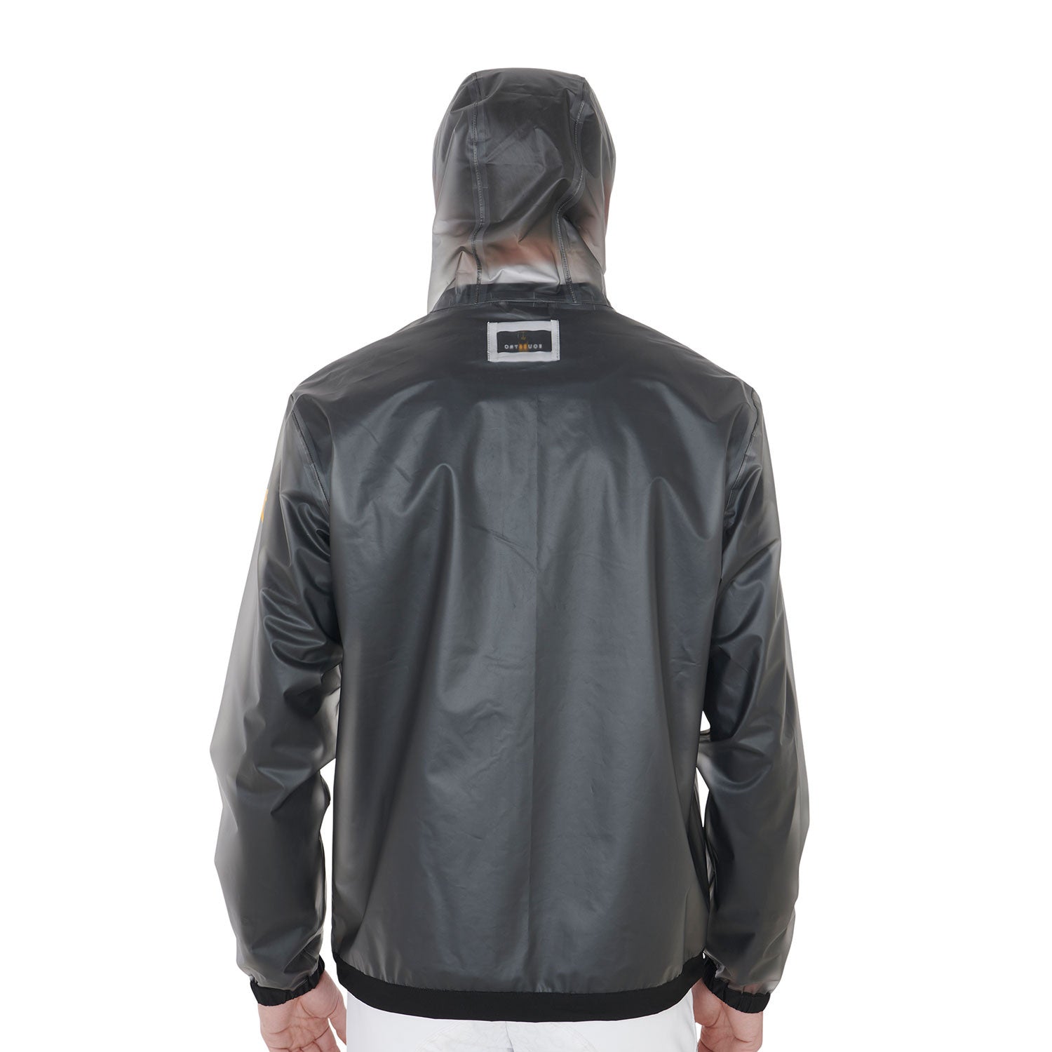 Impermeable de hombre en tejido técnico transparente Equestro - Gris