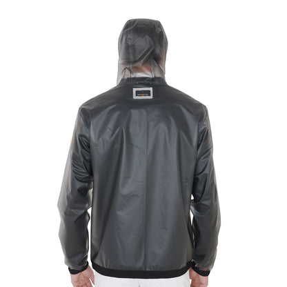 Impermeable de hombre en tejido técnico transparente Equestro - Gris
