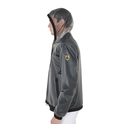 Impermeable de hombre en tejido técnico transparente Equestro - Gris