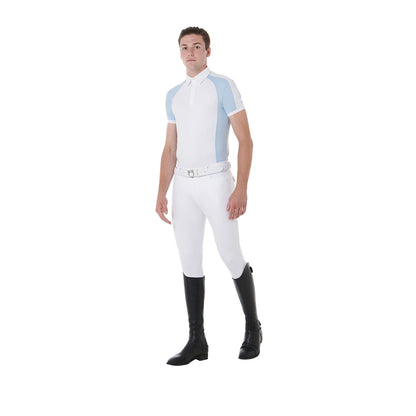 Polo de hombre de concurso slim fit cuatro botones Equestro - Skyway