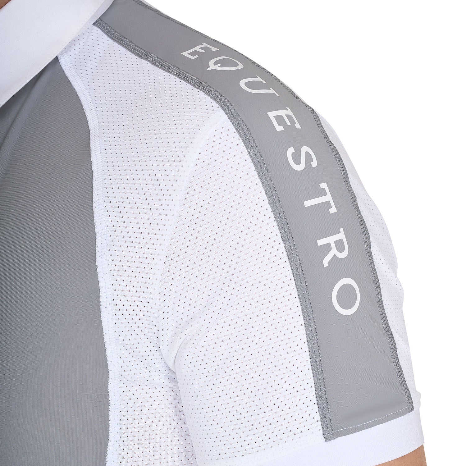 Polo de hombre de concurso slim fit cuatro botones Equestro - Frost Grey