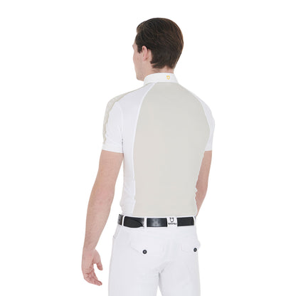 Polo de hombre de concurso slim fit cuatro botones Equestro - Greige
