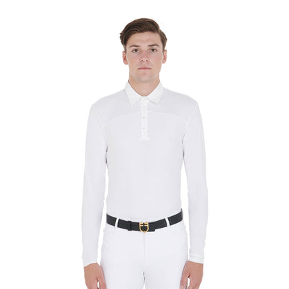 Polo de hombre de concurso de manga larga Equestro