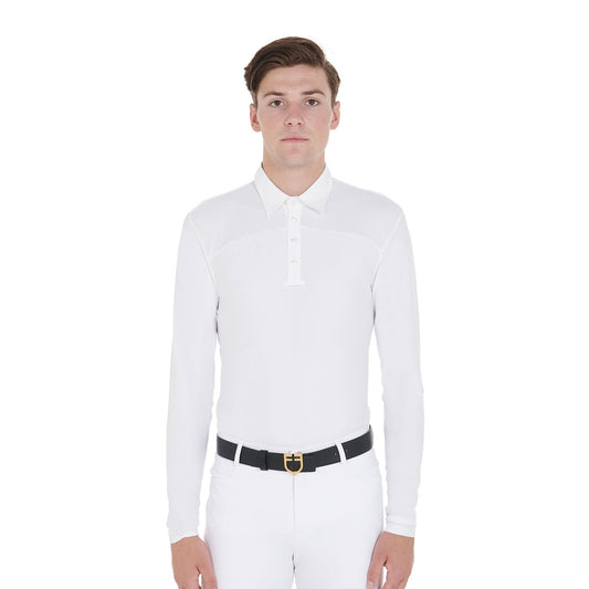 Polo de hombre de concurso de manga larga Equestro