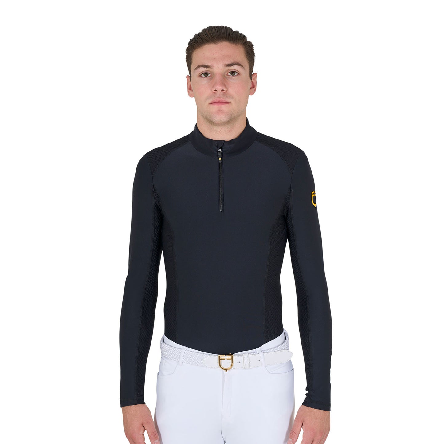 Polo de hombre slim fit de entrenamiento de manga larga Equestro