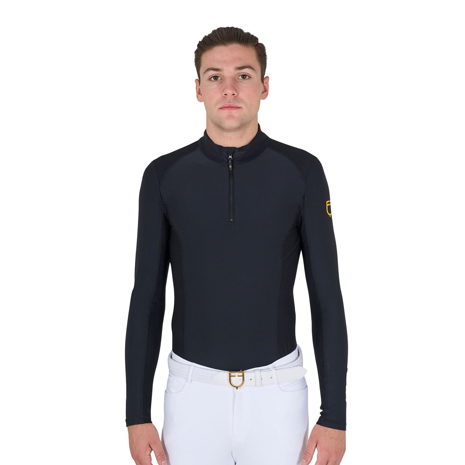 Polo de hombre slim fit de entrenamiento de manga larga Equestro