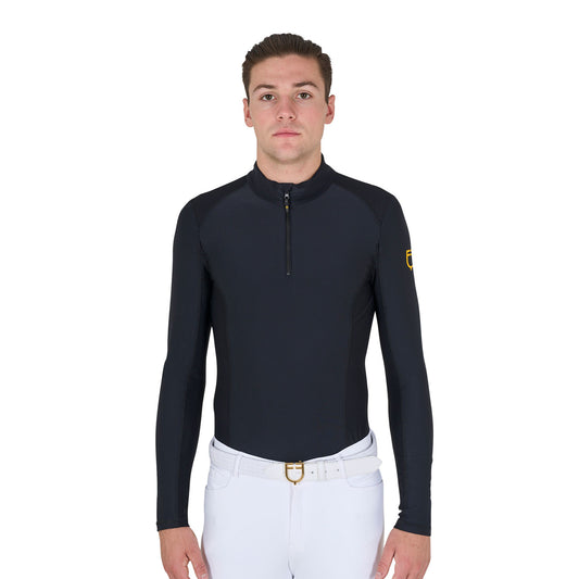 Polo de hombre slim fit de entrenamiento de manga larga Equestro