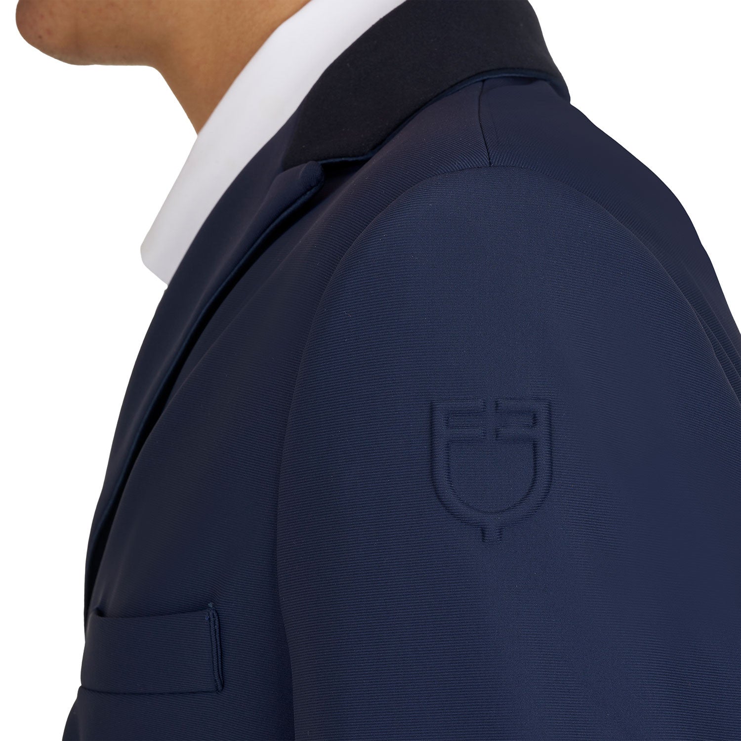 Frac de hombre de concurso en tejido técnico Equestro - Navy Blazer