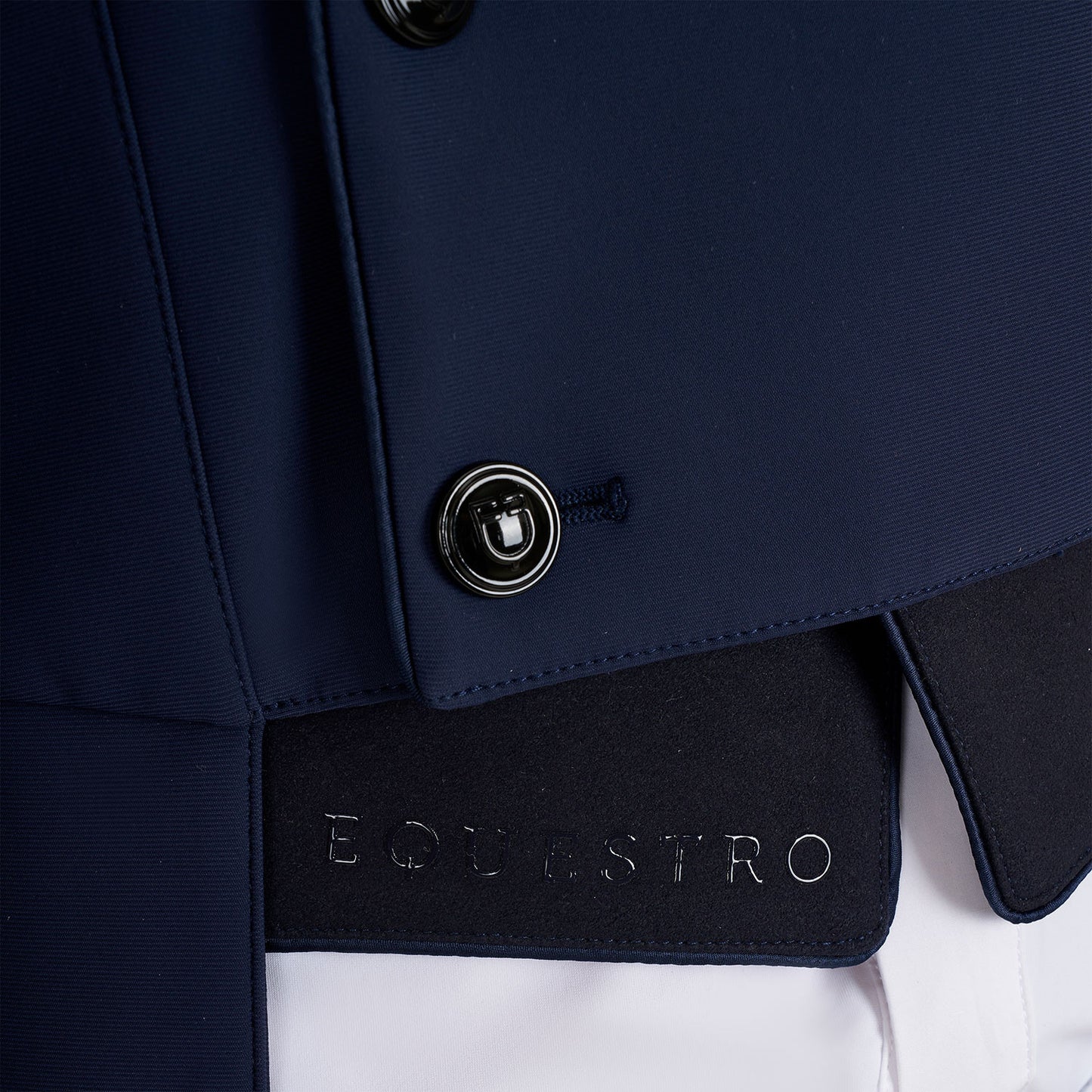 Frac de hombre de concurso en tejido técnico Equestro - Navy Blazer