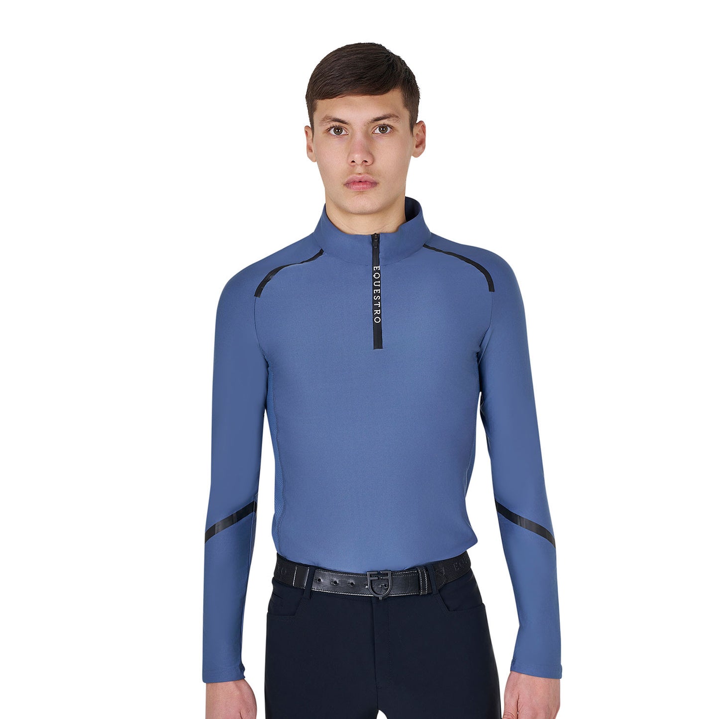 Polo de hombre de entrenamiento slim fit de manga larga Equestro