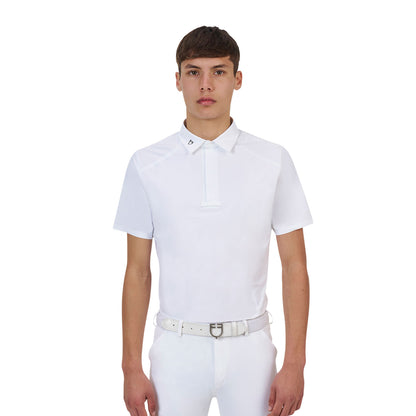 Polo concurso hombre Equestro Ridertechnology manga corta botones