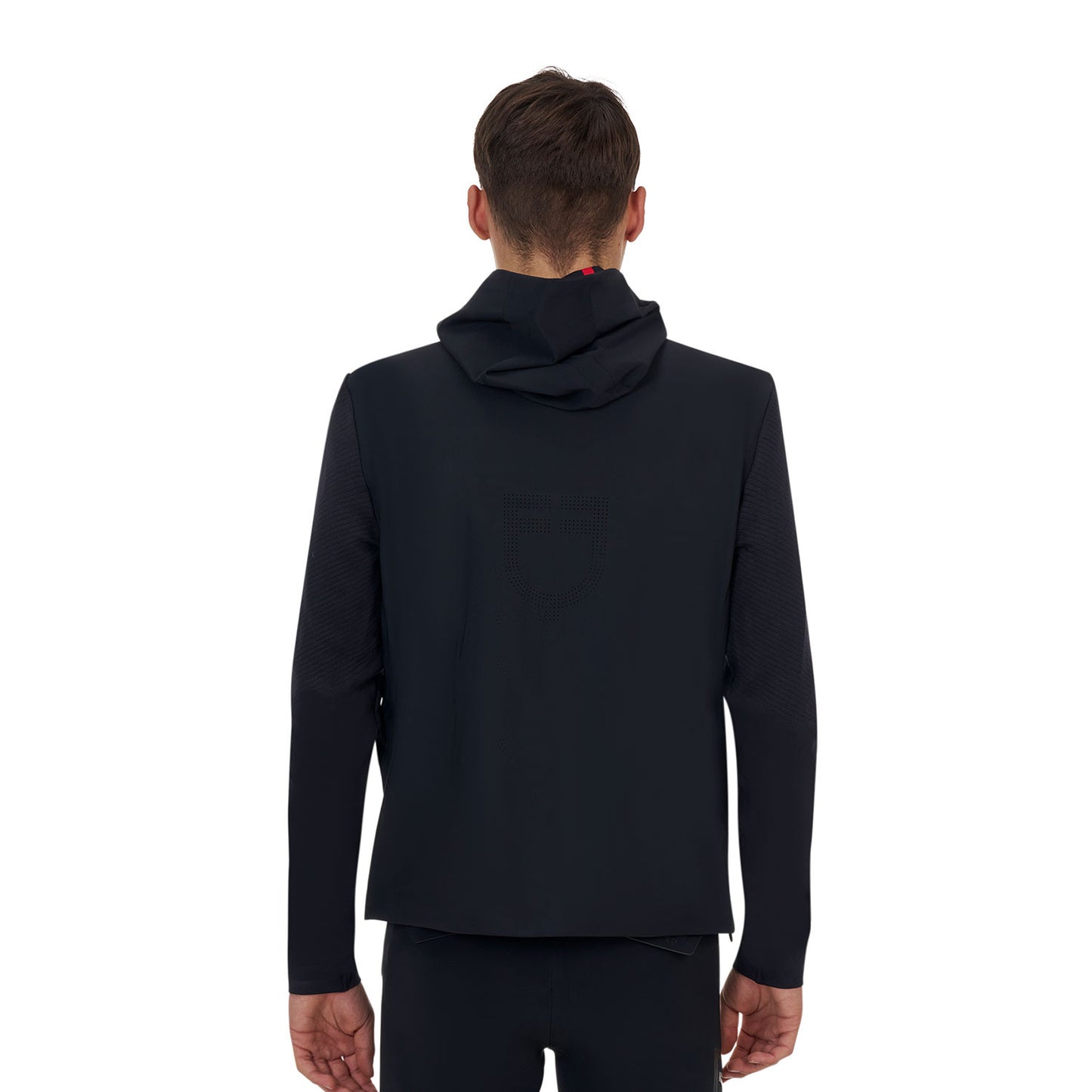 Sudadera técnica de hombre Equestro Ridertechnology con capucha - Negro