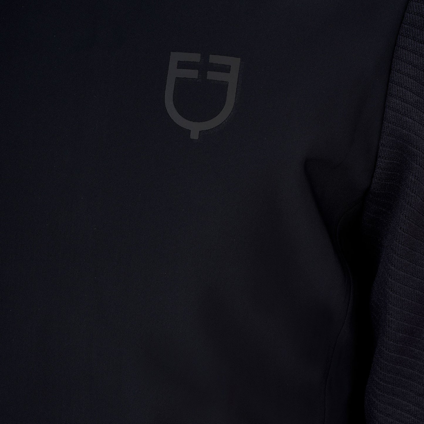 Sudadera técnica de hombre Equestro Ridertechnology con capucha - Negro