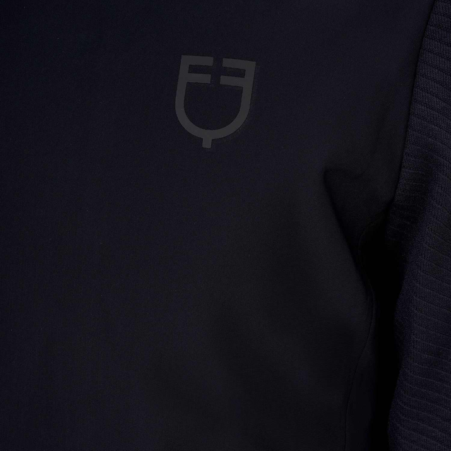 Sudadera técnica de hombre Equestro Ridertechnology con capucha - Negro
