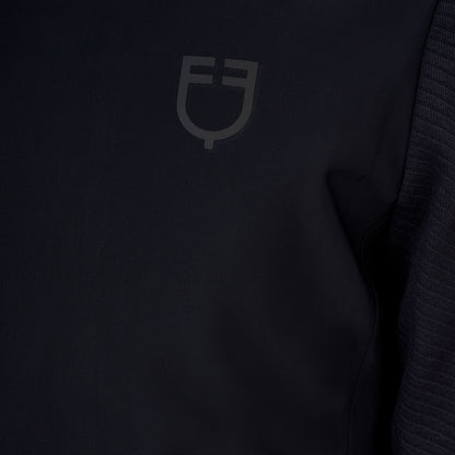Sudadera técnica de hombre Equestro Ridertechnology con capucha - Negro