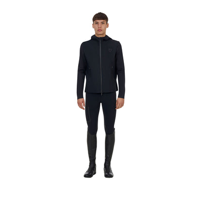 Sudadera técnica de hombre Equestro Ridertechnology con capucha - Negro