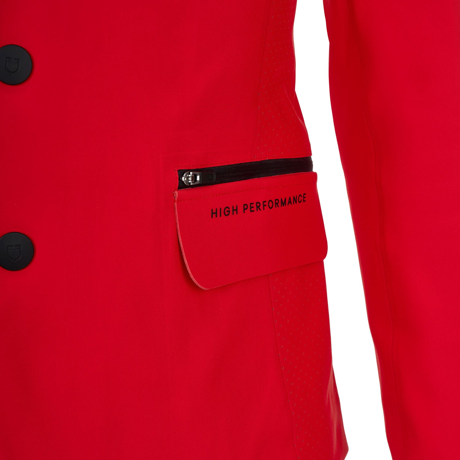 Chaqueta concurso hombre Equestro Ridertechnology costuras termoselladas - High Risk Red