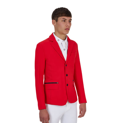 Chaqueta concurso hombre Equestro Ridertechnology costuras termoselladas - High Risk Red