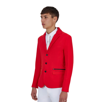 Chaqueta concurso hombre Equestro Ridertechnology costuras termoselladas - High Risk Red