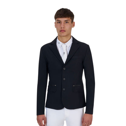 Chaqueta concurso hombre Equestro Ridertechnology costuras termoselladas - Negro