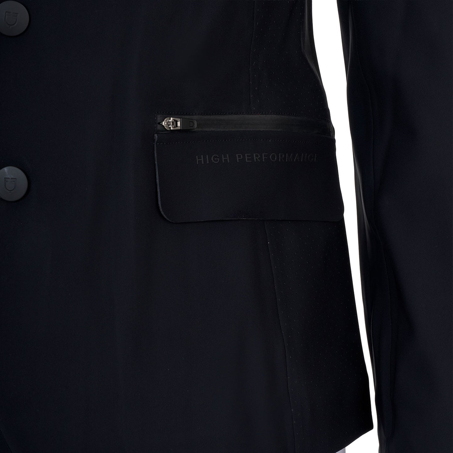 Chaqueta concurso hombre Equestro Ridertechnology costuras termoselladas - Negro