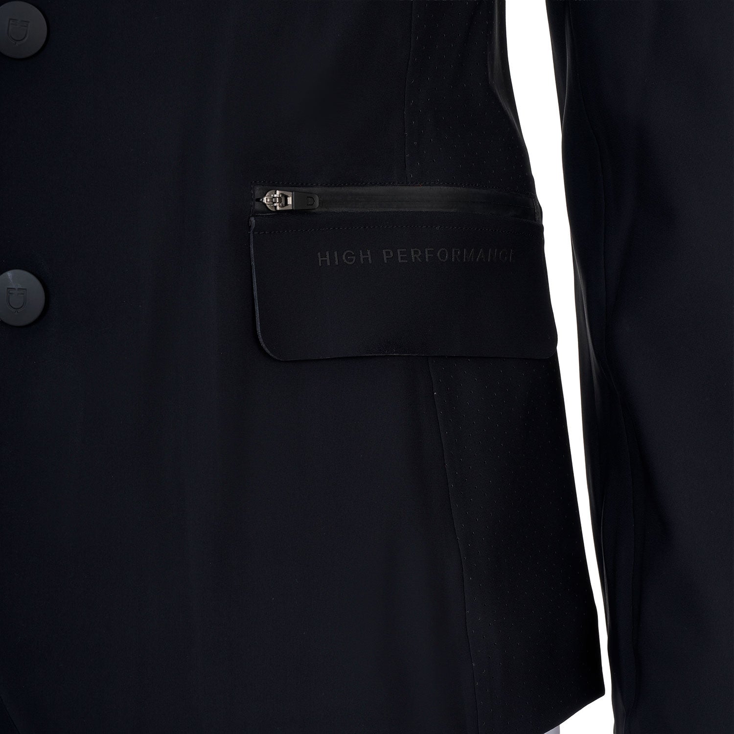 Chaqueta concurso hombre Equestro Ridertechnology costuras termoselladas - Negro
