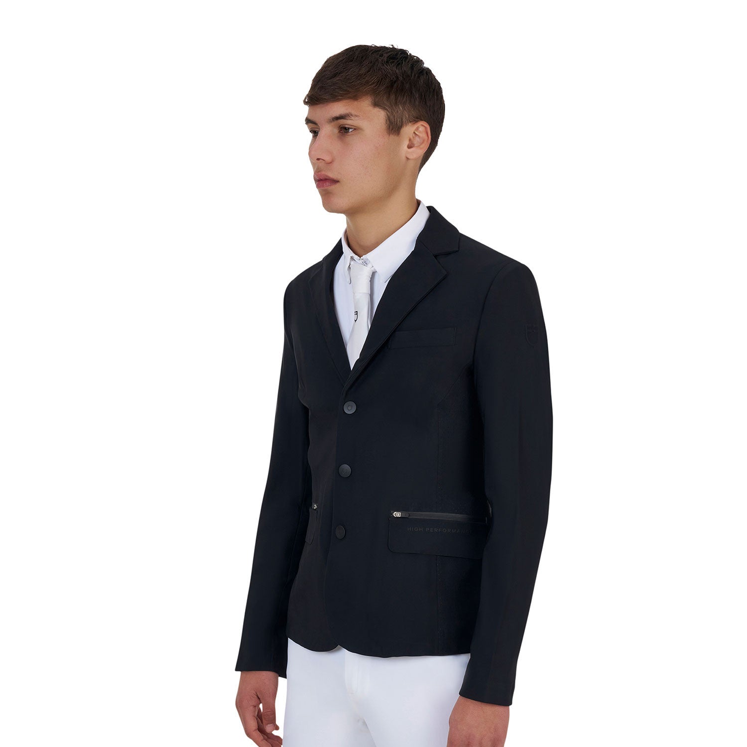 Chaqueta concurso hombre Equestro Ridertechnology costuras termoselladas - Negro