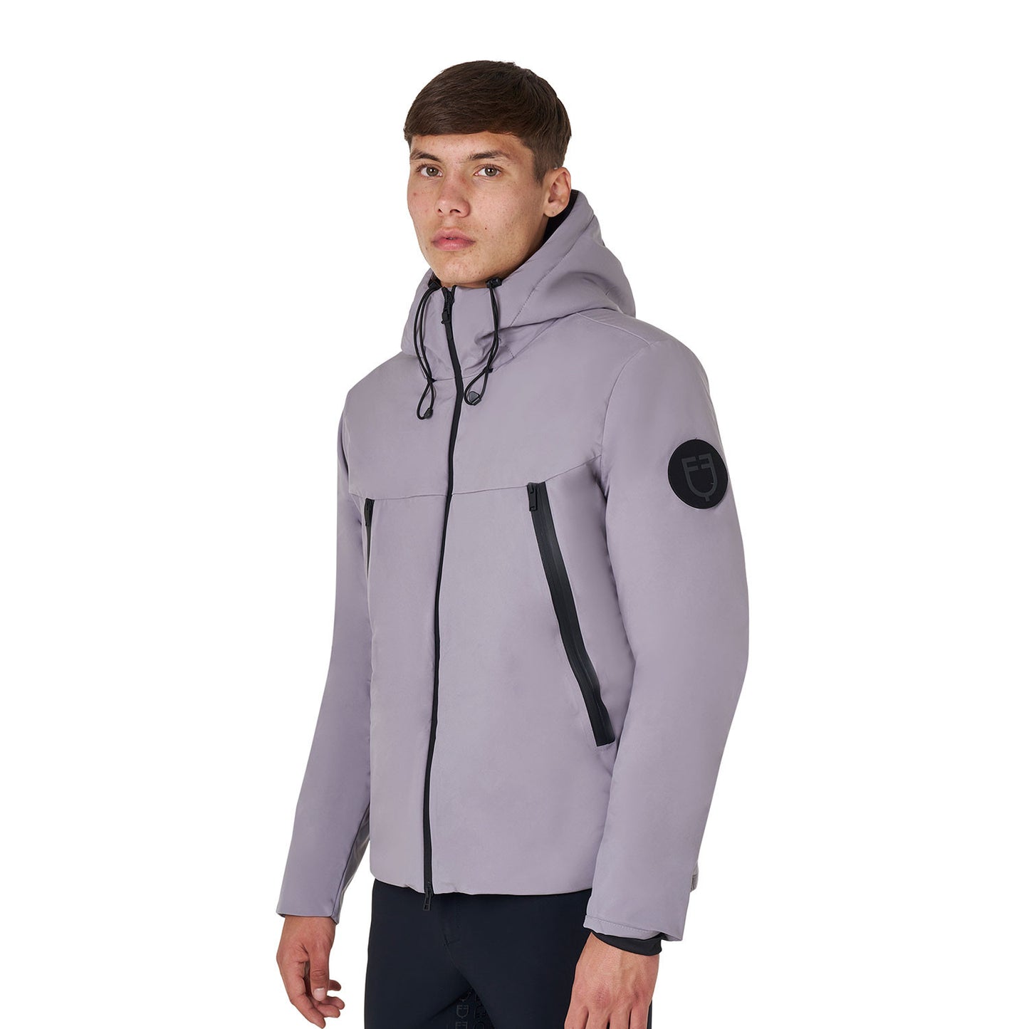Chaqueta de hombre impermeable y cortaviento de nailon Equestro - Frost Grey