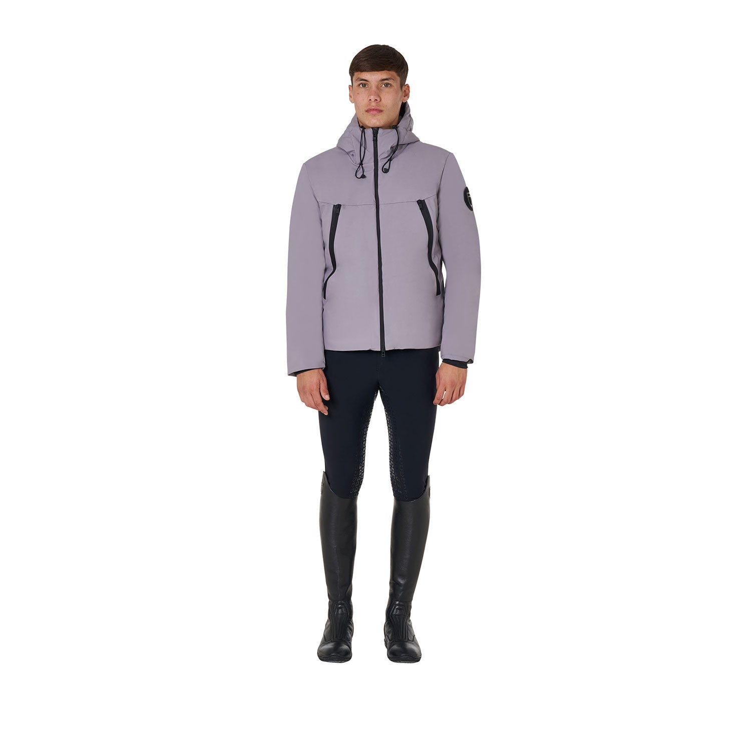 Chaqueta de hombre impermeable y cortaviento de nailon Equestro - Frost Grey