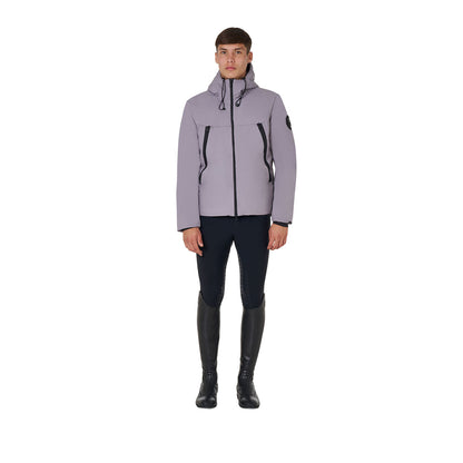 Chaqueta de hombre impermeable y cortaviento de nailon Equestro - Frost Grey