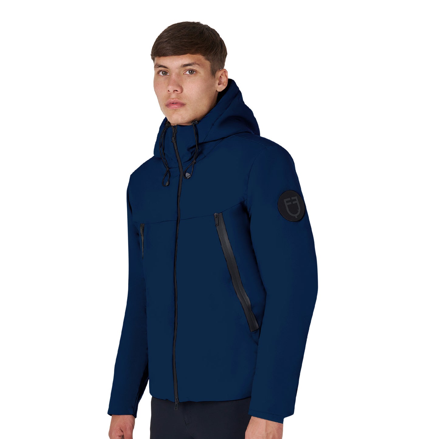 Chaqueta de hombre impermeable y cortaviento de nailon Equestro - Navy Blazer