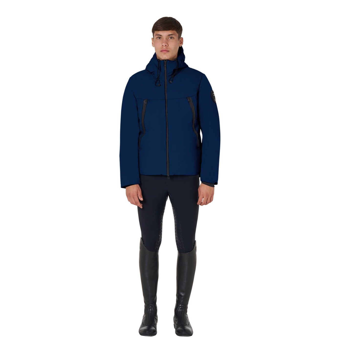 Chaqueta de hombre impermeable y cortaviento de nailon Equestro - Navy Blazer