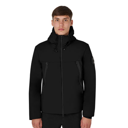 Chaqueta de hombre impermeable y cortaviento de nailon Equestro - Negro