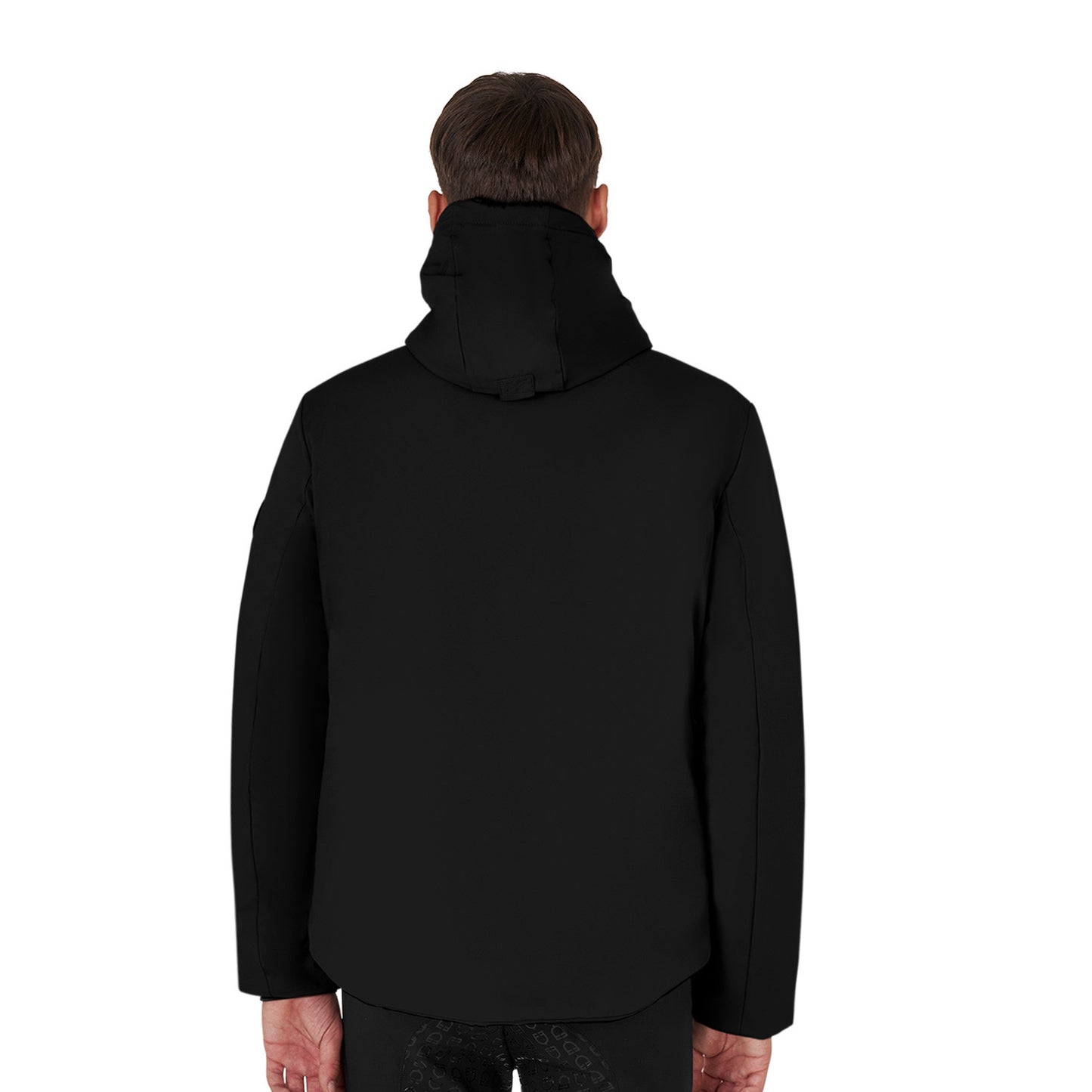 Chaqueta de hombre impermeable y cortaviento de nailon Equestro - Negro